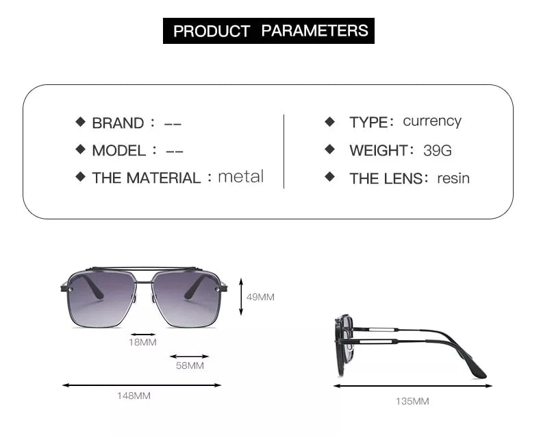 Vintage Classic Gradient Sunglasses